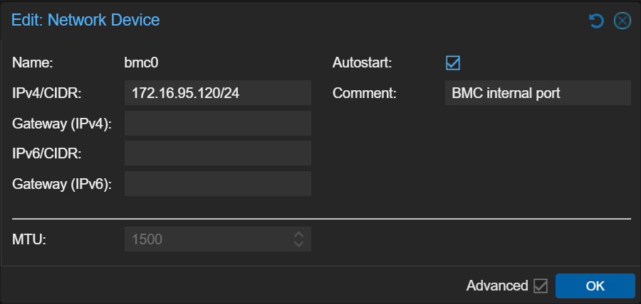 OS IP configured in the XCC3