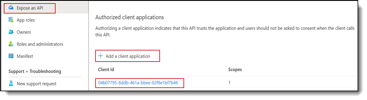 Azure CLE added as an Authorized Client Application
