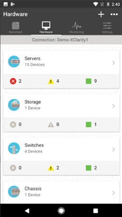 XClarity mobile app